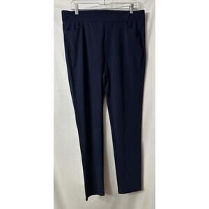 NWT Tagoo‎ Womens Elastic Waist Navy Blue Skinny Pull On Casual Pants Size 3XL
